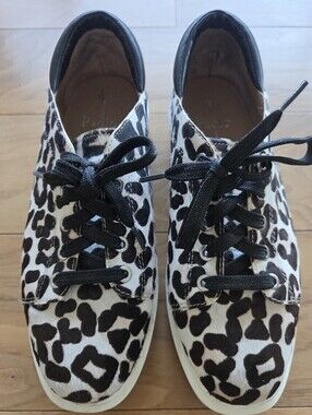 Linea Paolo Calf Fur Leopard Print Sneakers